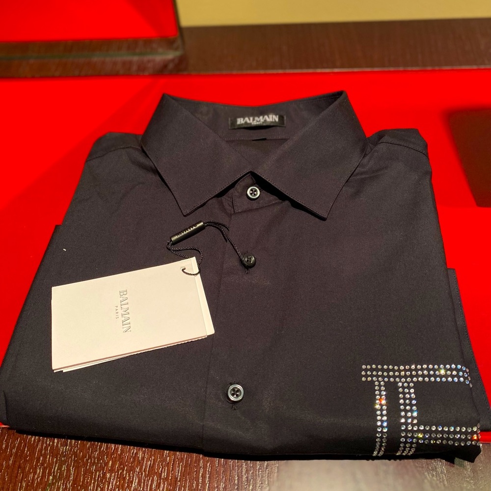 Brand New and Unique Balmain Dress shirt size Large